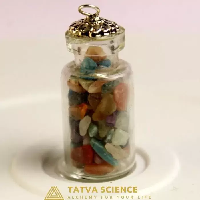 Seven Chakra Bottle Pendant0